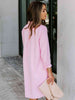 Button Up Collared Neck Long Sleeve Shirt Dress