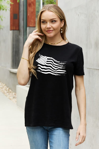 Simply Love US Flag Graphic Cotton Tee