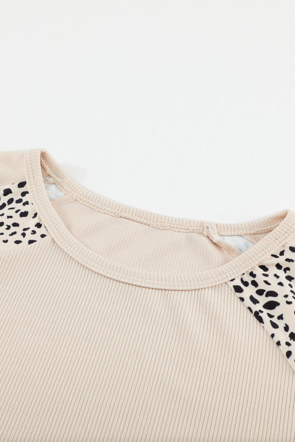 Leopard Raglan Sleeve Top - BELLATRENDZ