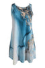 Abstract Print Round Neck Sleeveless Dress with Pockets - BELLATRENDZ