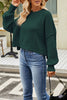 Round Neck Dropped Shoulder Sweater