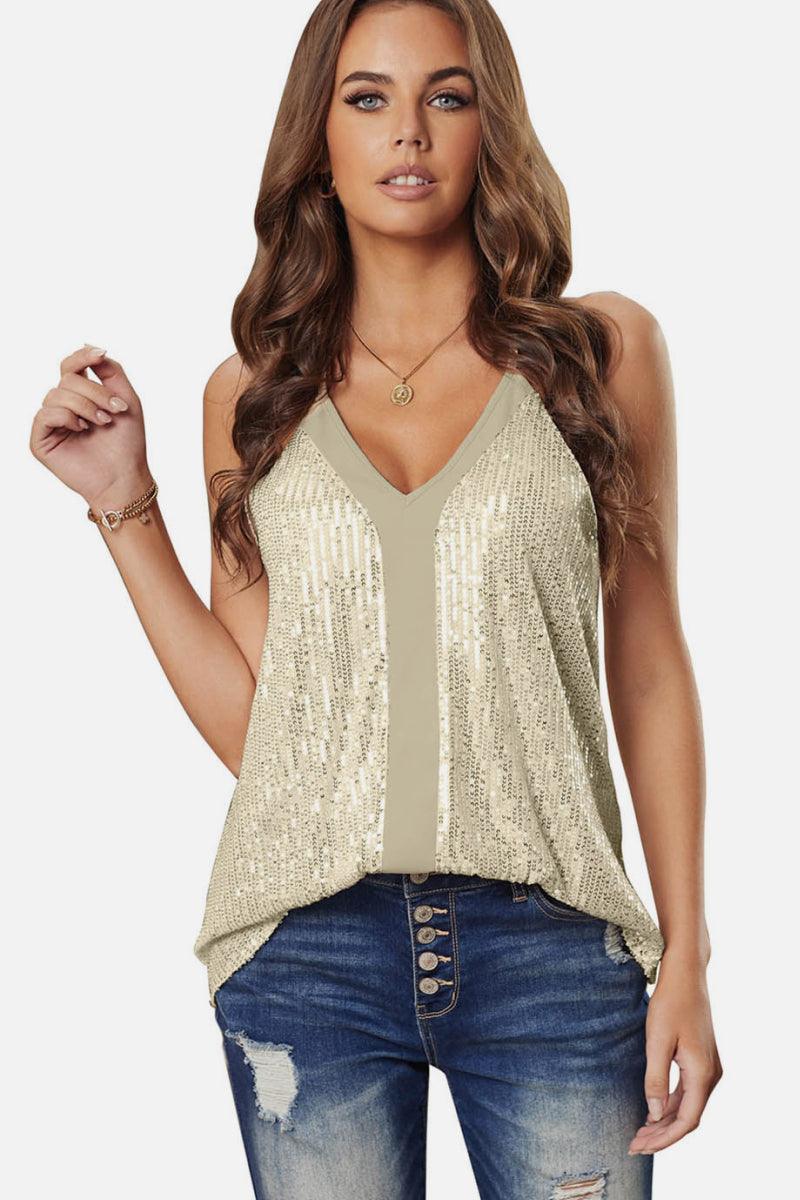 Sequin Racerback Tank - BELLATRENDZ