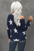 Star Print Long Sleeve Sweatshirt - BELLATRENDZ