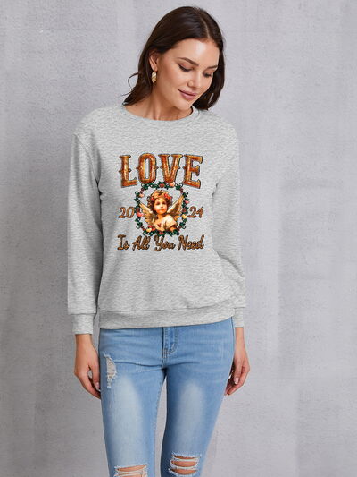 LOVE IS ALL YOU NEED Round Neck Sweatshirt