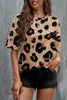 Animal Print Dropped Shoulder Round Neck T-Shirt - BELLATRENDZ