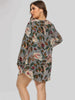 Full Size Floral Long Sleeve Mini Dress - BELLATRENDZ