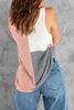 Color Block V-Neck Knitted Tank - BELLATRENDZ