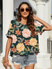 Floral Ruffled Flounce Sleeve Blouse - BELLATRENDZ