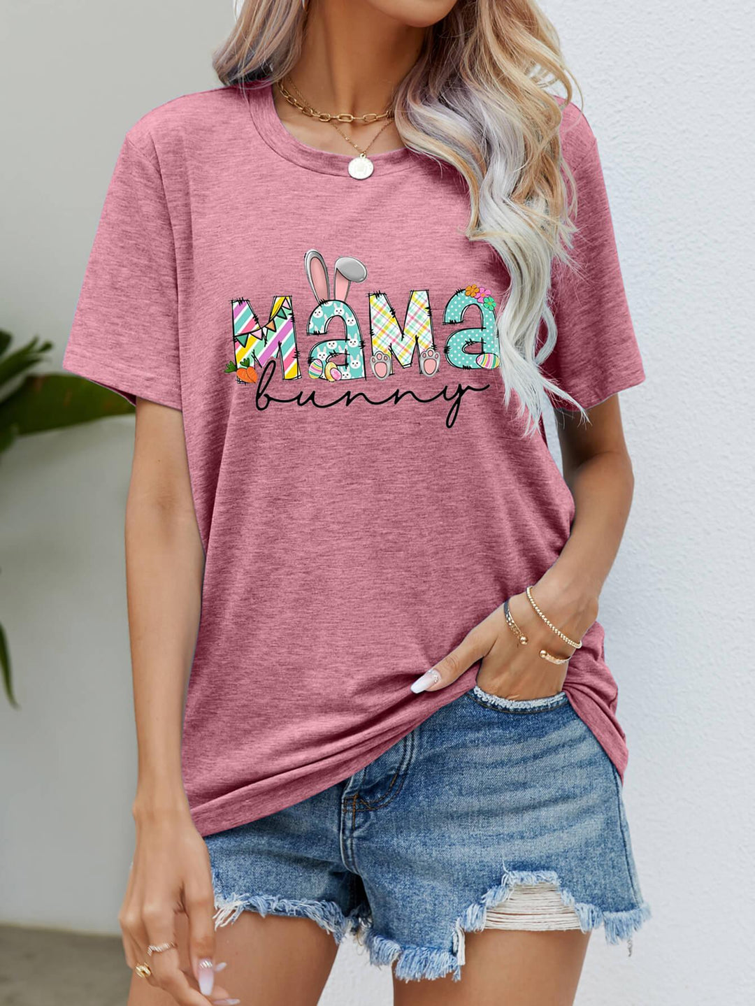 MAMA BUNNY Easter Graphic Tee - BELLATRENDZ