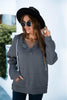 Quarter Snap Drawstring Hoodie with Kangaroo Pocket - BELLATRENDZ