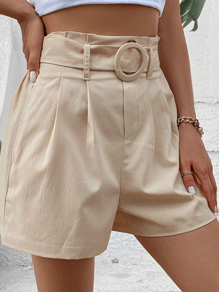 Belted Shorts with Pockets - BELLATRENDZ