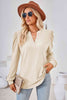 V-Neck Puff Sleeve Blouse