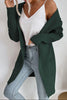 Ribbed Open Front Hooded Cardigan with Pockets - BELLATRENDZ