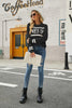 Graphic Round Neck Dropped Shoulder Sweater - BELLATRENDZ