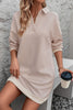 Johnny Collar Dropped Shoulder Dress