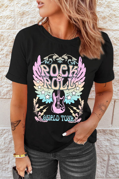 ROCK & ROLL Graphic Tee Shirt