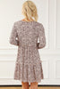 Frill Printed Round Neck Dress