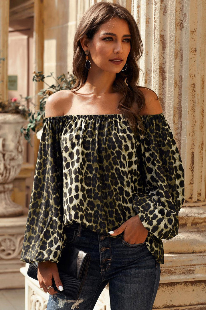 Off-Shoulder Balloon Sleeve Top - BELLATRENDZ