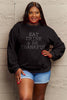 Simply Love Full Size EAT DRINK & BE THANKFUL Round Neck Sweatshirt