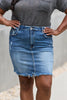 RISEN Amelia Full Size Denim Mini Skirt - BELLATRENDZ