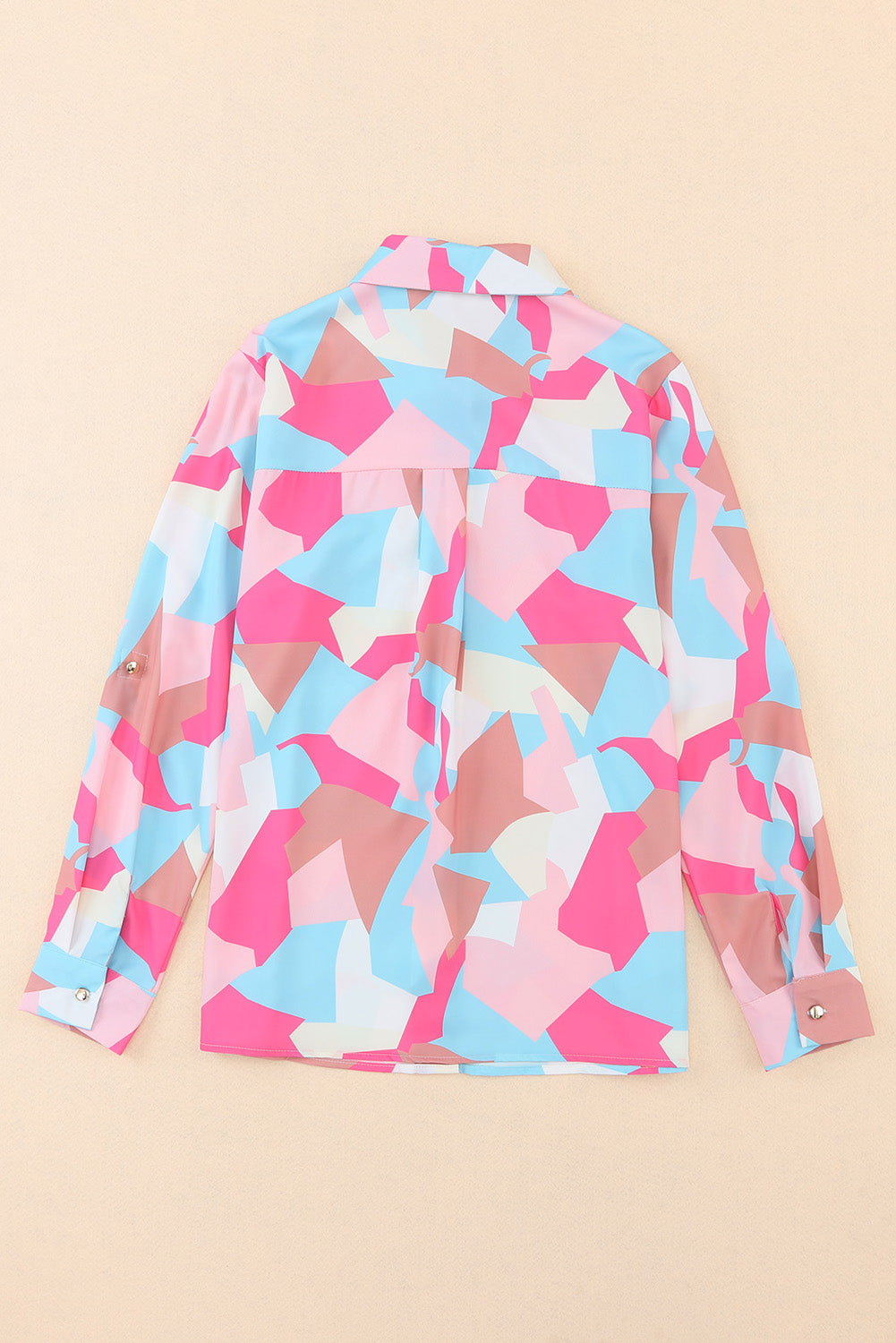Multicolored Long Sleeve Collared Shirt