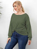 Plus Size Twisted Drop Shoulder T-Shirt