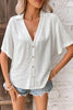 Button Front Johnny Collared Blouse - BELLATRENDZ