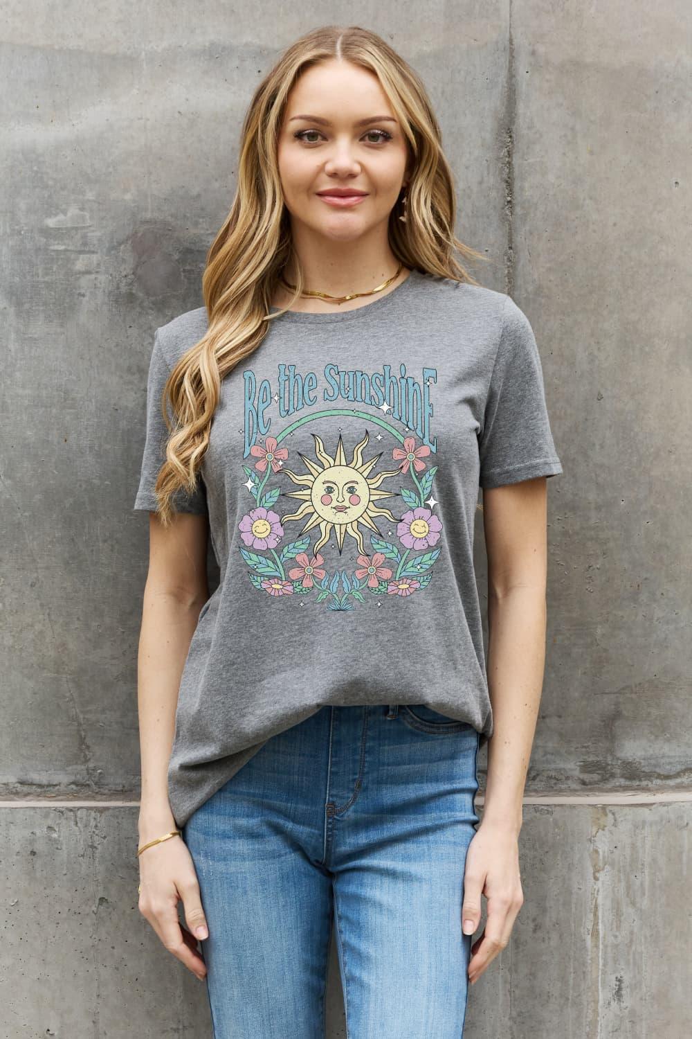 Simply Love BE THE SUNSHINE Graphic Cotton Tee