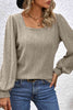 Square Neck Puff Sleeve Blouse