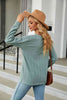 Decorative Button V-Neck Long Sleeve T-Shirt