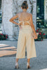 Ruffled Strapless Wide Leg Jumpsuit - BELLATRENDZ