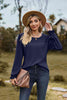 Round Neck Puff Sleeve Blouse