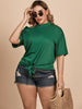 Plus Size Tied Cold-Shoulder Tee Shirt - BELLATRENDZ