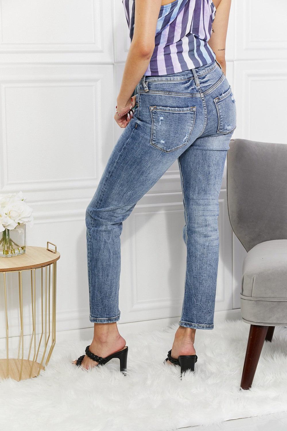 Kancan Full Size Amara High Rise Slim Straight Jeans - BELLATRENDZ
