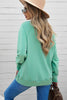 Round Neck Raglan Sleeve Exposed Seam Sweatshirt - BELLATRENDZ