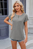 Round Neck Rolled Short Sleeve T-Shirt