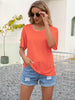 Round Neck Short Sleeve Top - BELLATRENDZ