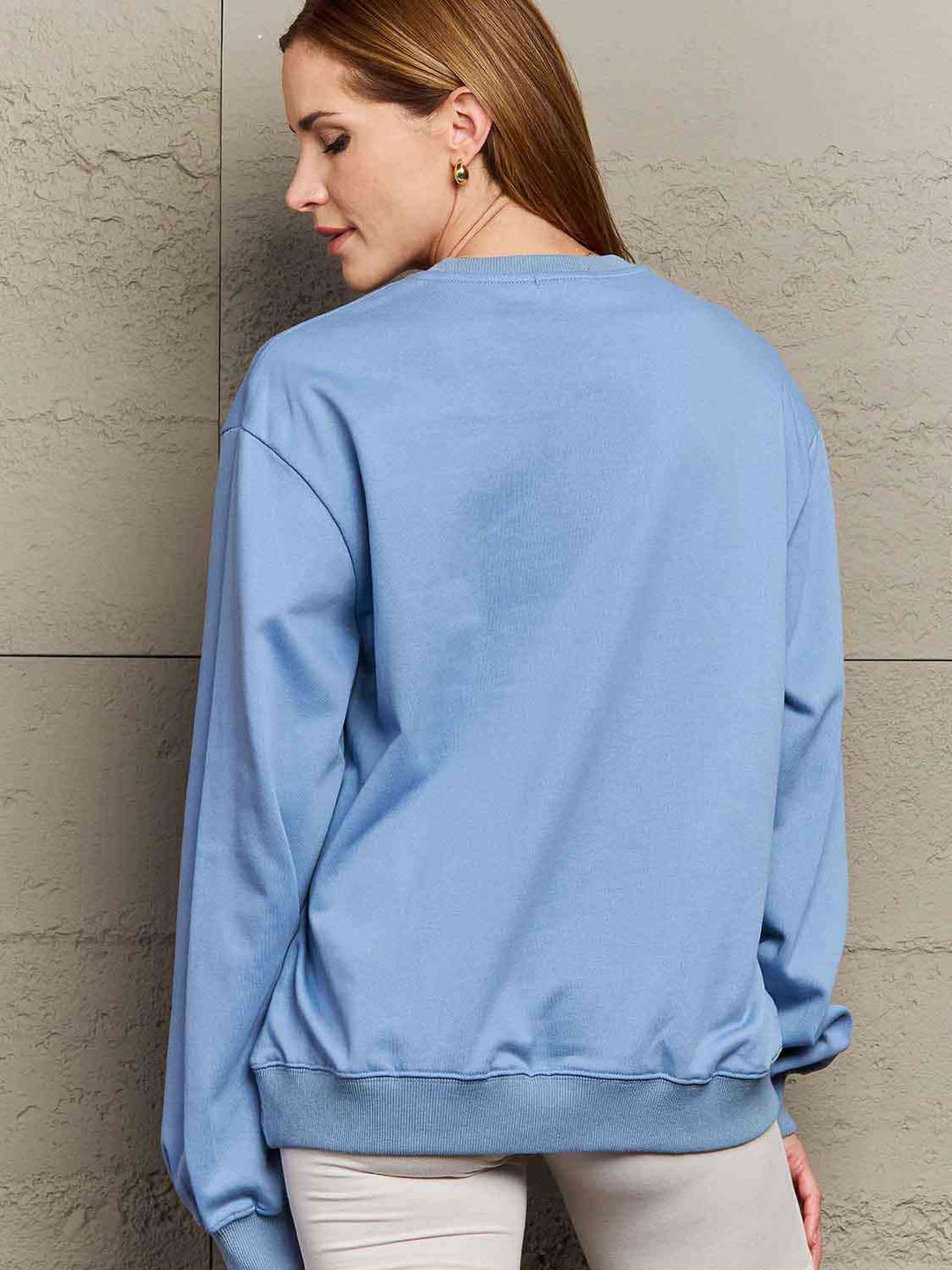 Simply Love Full Size Dropped Shoulder Sweatshirt