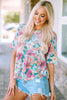 Floral Round Neck Babydoll Top - BELLATRENDZ