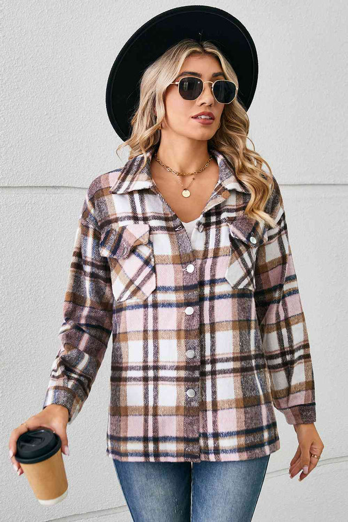 Collared Plaid Shacket