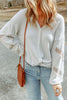 V-Neck Dropped Shoulder Blouse