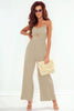 Smocked Spaghetti Strap Wide Leg Jumpsuit - BELLATRENDZ