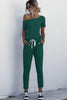 Asymmetrical Neck Tied Jumpsuit with Pockets - BELLATRENDZ