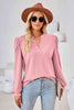 V-Neck Puff Sleeve Blouse