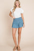 HEYSON Full Size Life's A Highway Mineral Washed Smocked Shorts