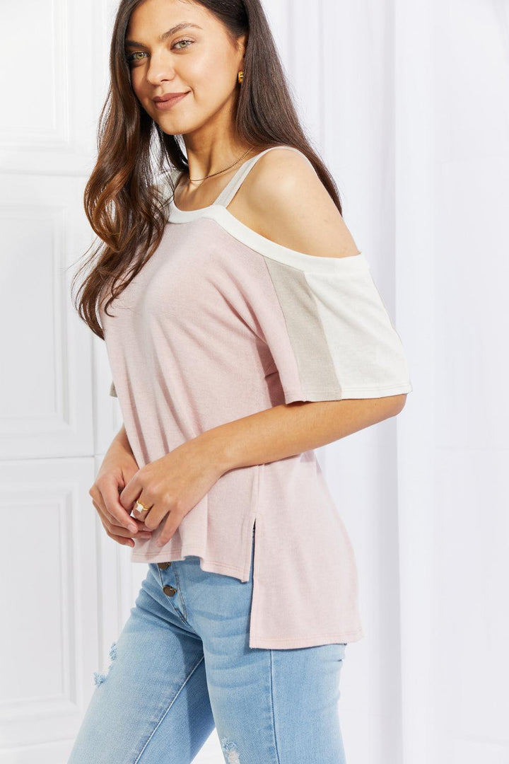 Andree by Unit Full Size Something Simple Cold Shoulder Tee - BELLATRENDZ