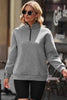 Quarter Zip Dropped Shoulder Sweatshirt - BELLATRENDZ