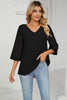 V-Neck Three-Quarter Sleeve Top