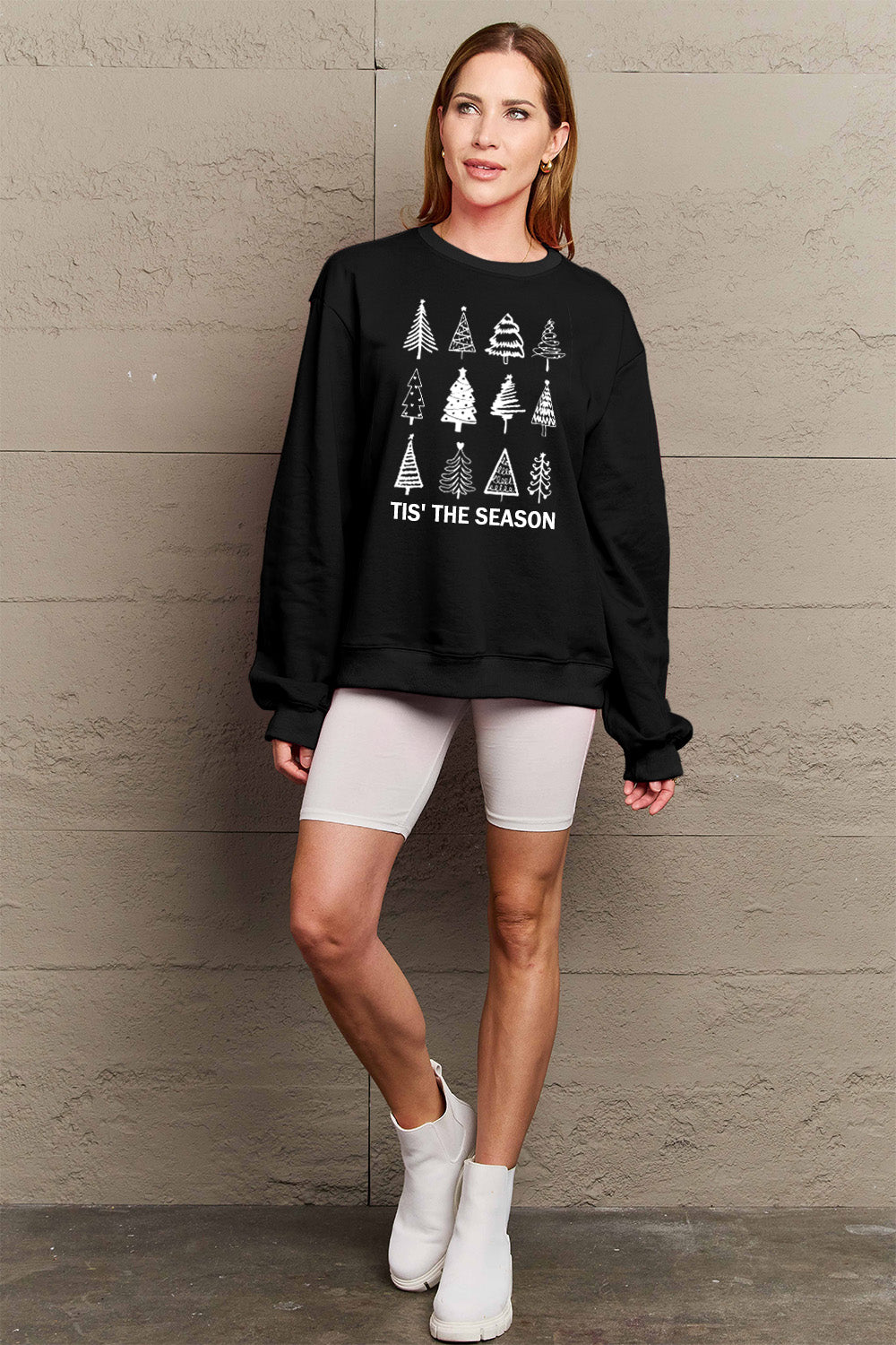 Simply Love Full Size Christmas Tree Graphic Sweatshirt