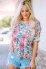 Floral Round Neck Babydoll Top - BELLATRENDZ